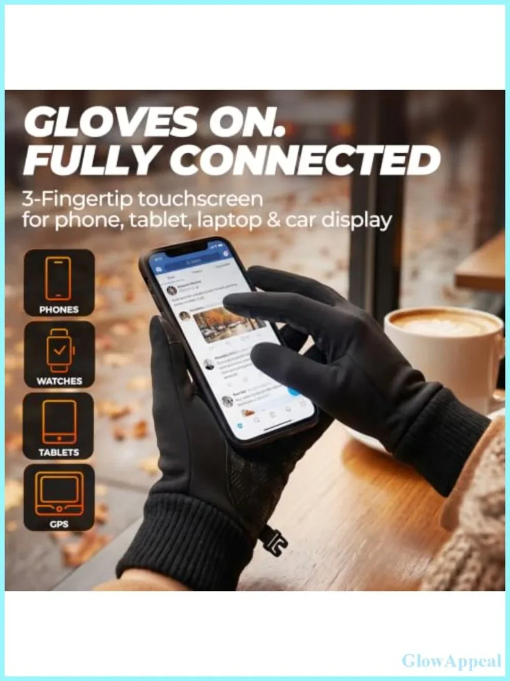 Thermal Touch Screen Winter Gloves for Running Cycling Hiking, Windproof